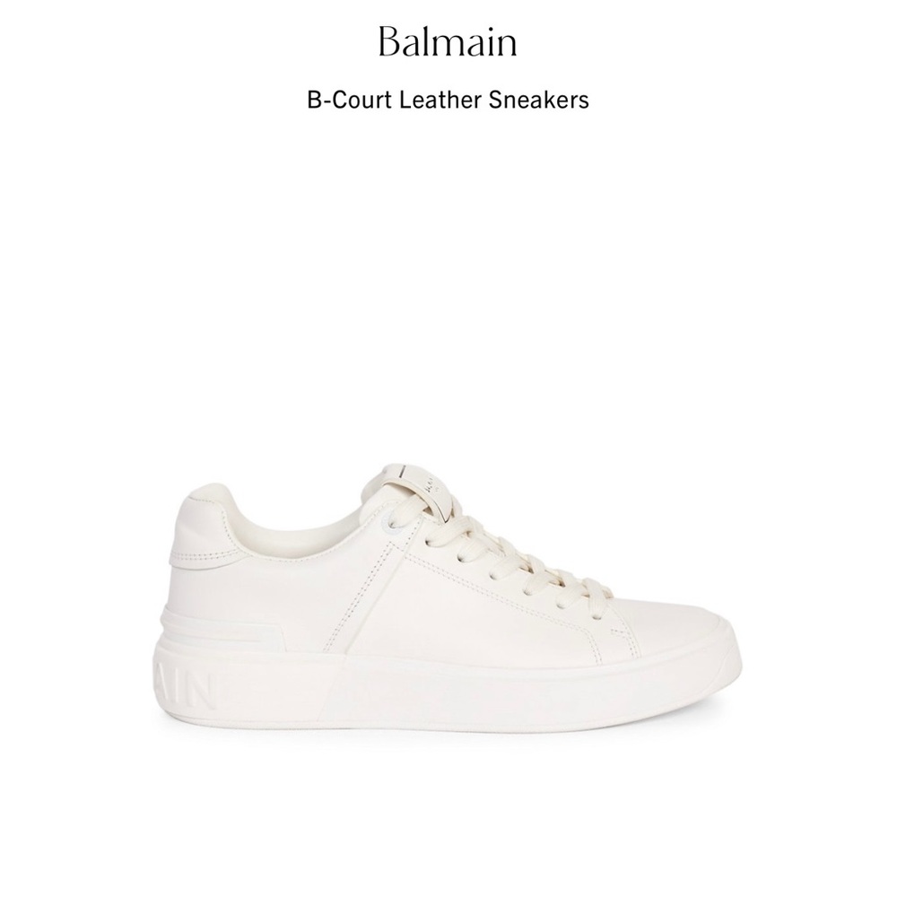 Balmain B- court white leather sneaker